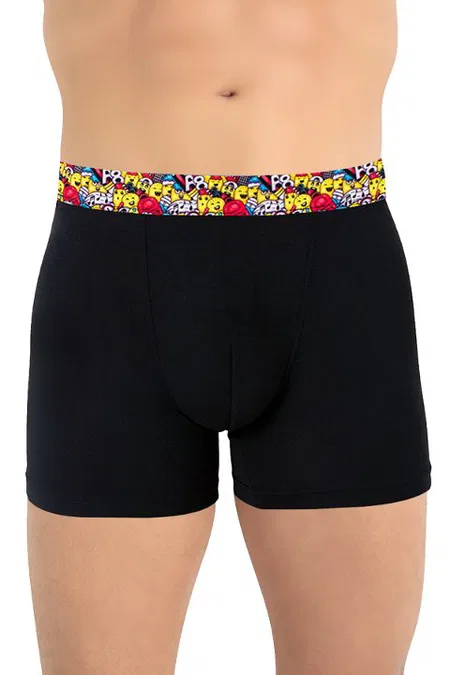 Micro Modal Esnek Bel Lastiği Boxer Öts 135004 - Siyah