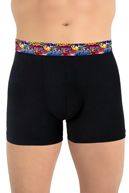 Micro Modal Elastane Erkek Boxer Öts 135005 - Siyah