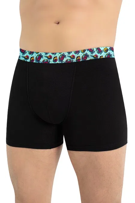Micro Modal Esnek Bel Boxer Öts 135006 - Siyah