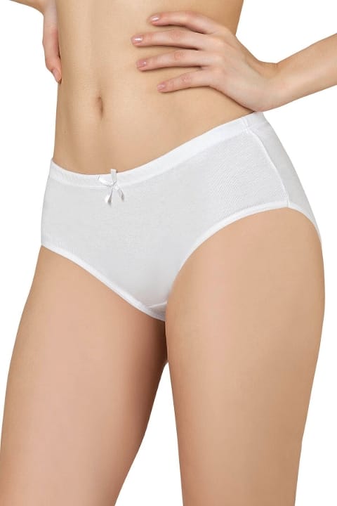 Pamuklu Esnek Yüksek Bel Bato Külot Özkan 0305 - Beyaz