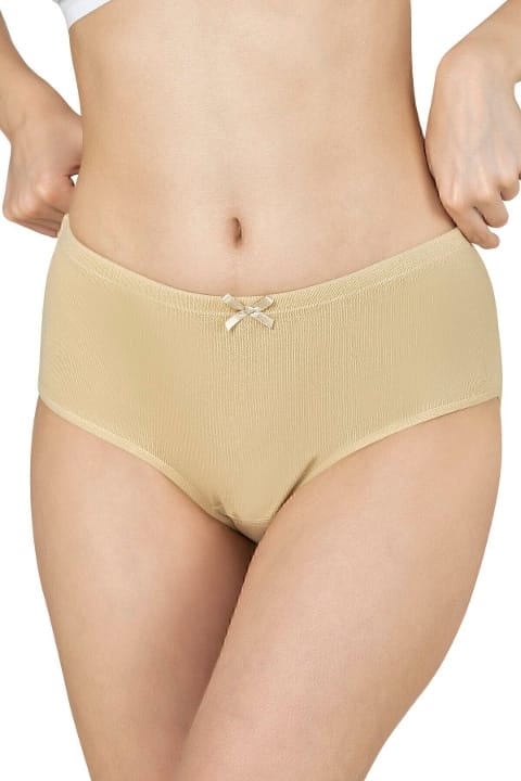 Pamuklu Esnek Yüksek Bel Bato Külot Özkan 0305 - Ten