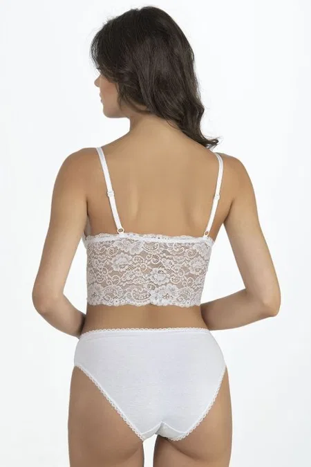 Dantel Detaylı Bralet Takım Kadın Fabony 1310 - Beyaz