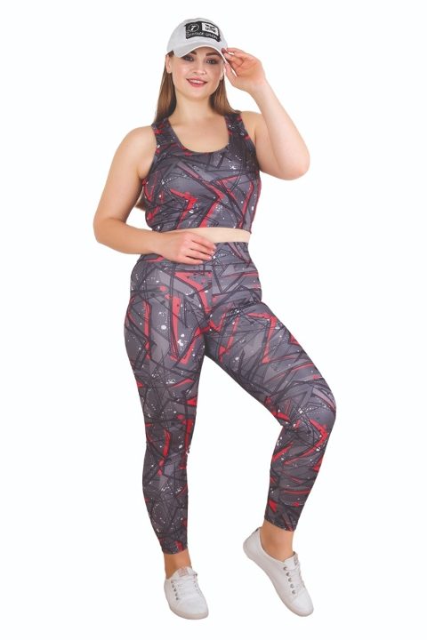 Dört Yönlü Esnek Tayt Büstiyer Spor Takım Lady 1508