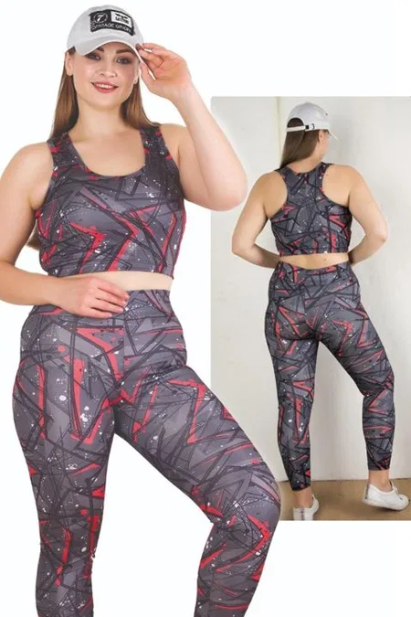 Dört Yönlü Esnek Tayt Büstiyer Spor Takım Lady 1508 - Görsel