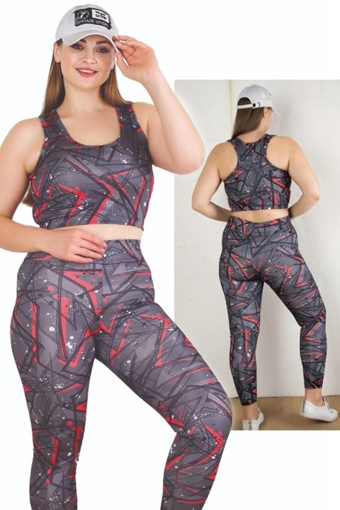 Dört Yönlü Esnek Tayt Büstiyer Spor Takım Lady 1508 - Görsel