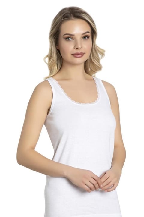 Lüx DRM Geniş Askılı İnce Dantelli Pamuk Atlet Lüx DRM 052