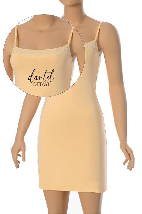 Öts İç Giyim Pamuklu İp Askılı Jüpon Atlet Öts 3245 - Görsel 4