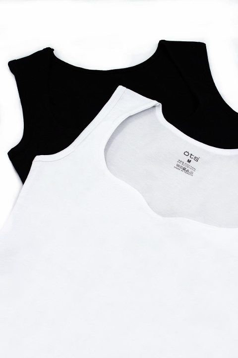 Öts İç Giyim Kalp Yaka Kalın Askılı Pamuklu Atlet Öts 3159 - Görsel 4