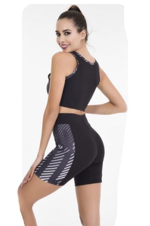 Dört Yönlü Esnek Kadın Kısa Tayt Büstiyer Spor Takım Lady 4001 - 2