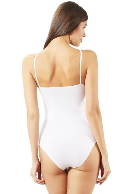 Pamuklu İnce Askılı Çıtçıtlı Body Özkan 0603 - Beyaz