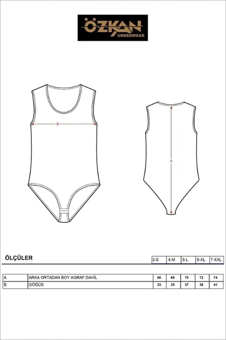 Pamuklu Kalın Askılı Kancalı Çıtçıtlı Body Özkan 0602 - Beyaz