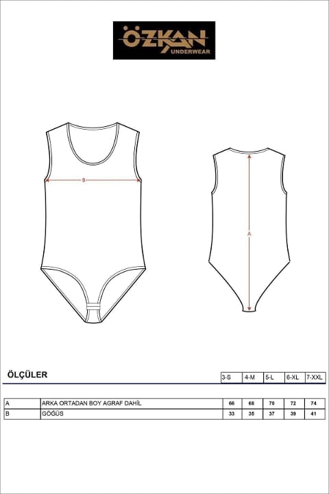 Pamuklu Kalın Askılı Kancalı Çıtçıtlı Body Özkan 0602 - Beyaz