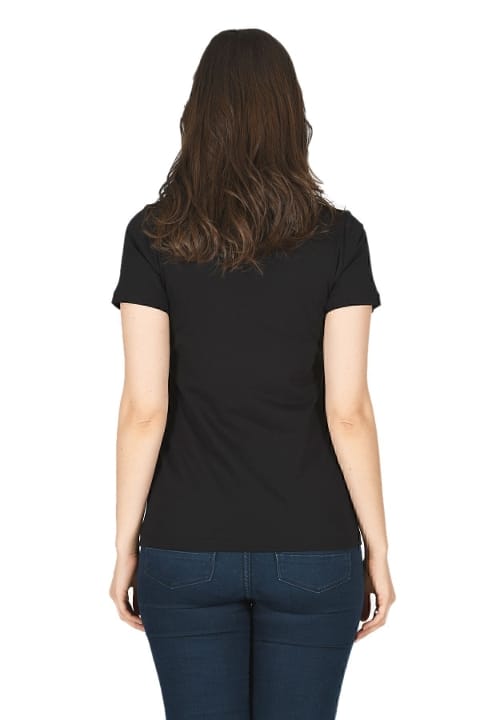 Pamuklu Esnek Kısa Kollu Fanila Kadın Özkan 25284 - Siyah