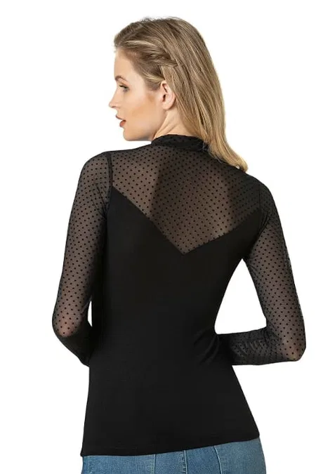 Esnek Yumuşak Uzun Kol Bluz Kadın Özkan 26824 - 2