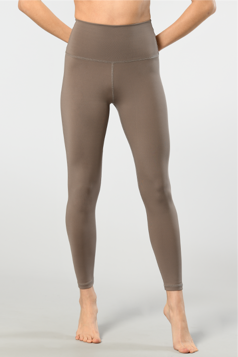 Yüksek Bel Esnek Kadın Tayt Türen 3703 - Vizon