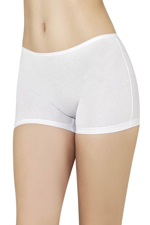 Yüksek Bel Pamuklu Boxer Külot Özkan 0412 - Beyaz