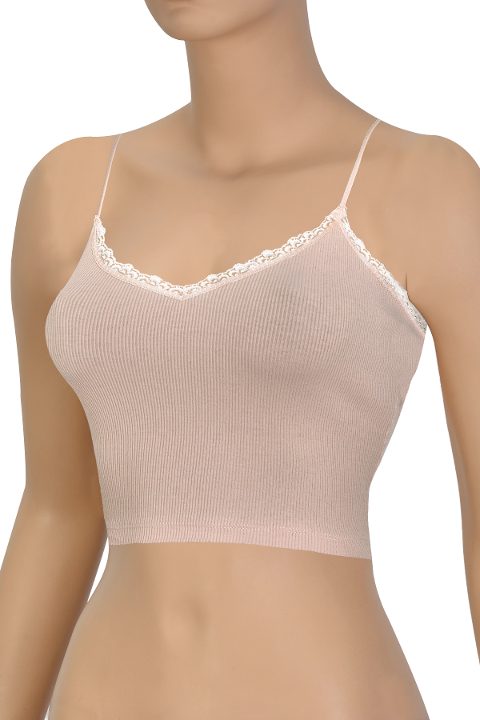 Pamuklu Esnek Fitilli Sütyen Öts 3128 - Vizon