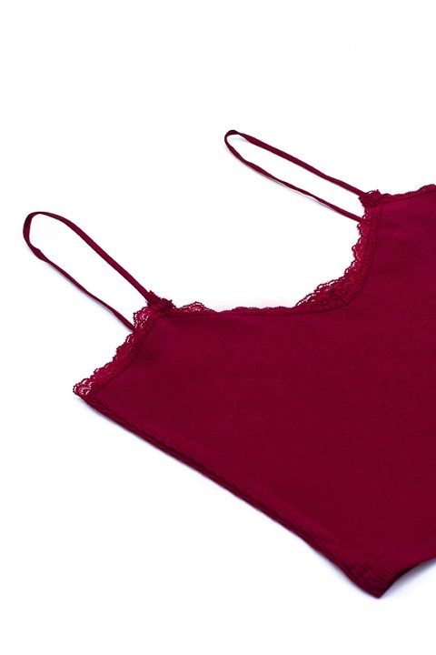 Pamuklu Esnek Fitilli Sütyen Öts 3128 - Bordo