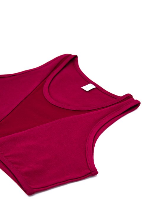 Pamuklu Esnek Tüllü Rahat Büstiyer Öts 6077 - Bordo