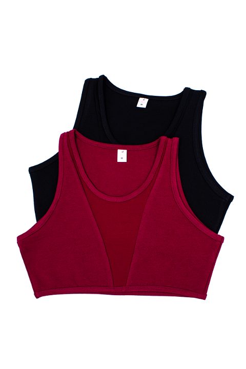 Pamuklu Esnek Tüllü Rahat Büstiyer Öts 6077 - Bordo