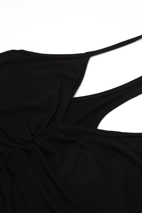 Büzgülü Balensiz Sporcu Sütyeni Öts 6071 - Siyah