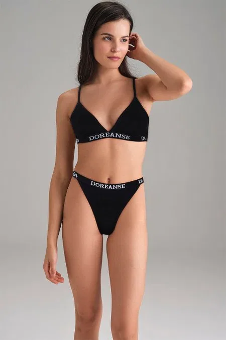 Yüksek Bel Karın Destekli Slip Külot Doreanse 7154 - Siyah