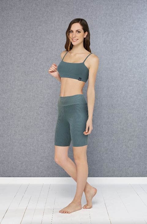 Viskon Elastan Yüksek Bel Fitilli Bisikletçi Tayt Doreanse 8032