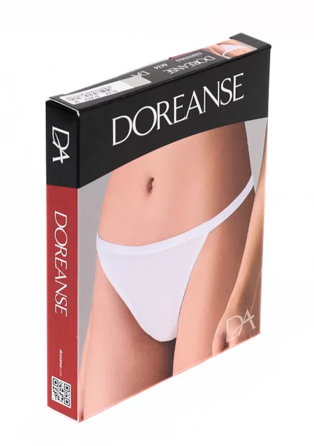 Pamuklu Yüksek Bel V-String Külot Doreanse 6124 - Beyaz