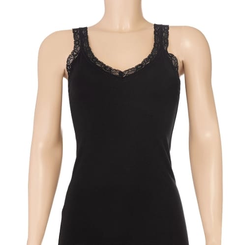 Kalın Askılı Dantelli Kadın Atlet Yıldız 2261