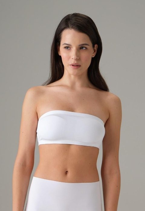 Kaplı Pamuklu Straplez Sütyen Doreanse 5543 - Beyaz