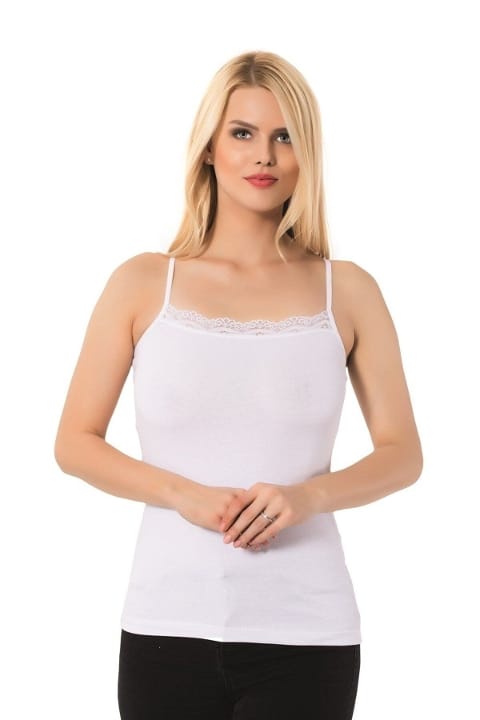 Dantel İşlemeli İp Askılı Kadın Atlet Donex 2011