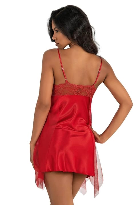 Kırmızı Dantel Detaylı Tek Parça Fantezi Body Ahu 8243 - 2