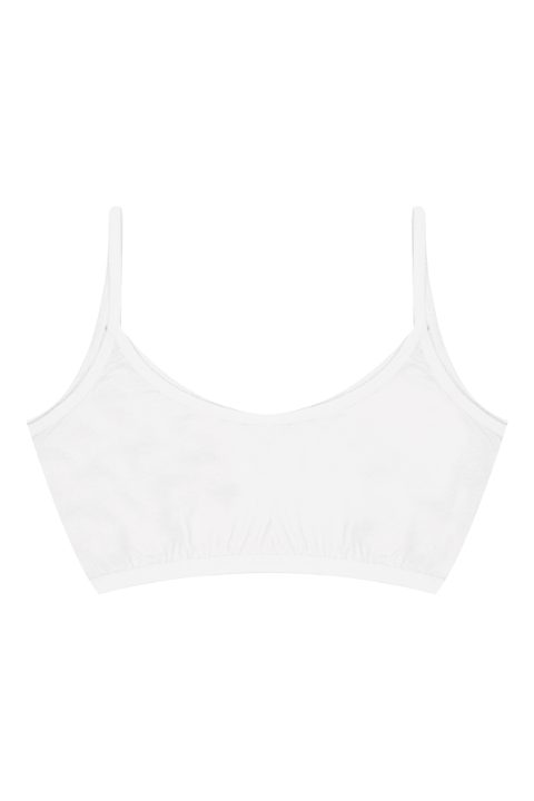 Yumuşak Pamuklu Balensiz Kız Büstiyer Seti Öts 6100 - Beyaz