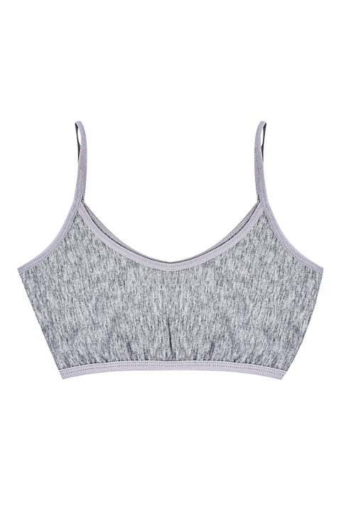 Yumuşak Pamuklu Balensiz Kız Büstiyer Seti Öts 6100 - Gri