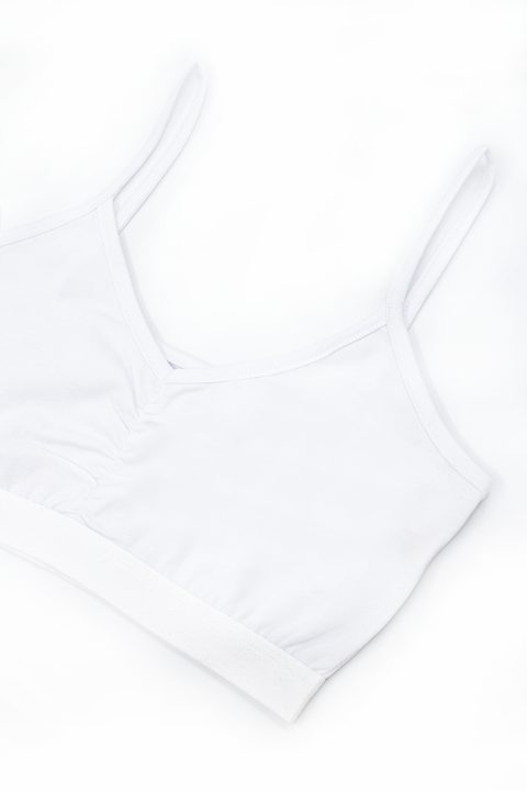 Pamuklu Balensiz Pedsiz Kız Büstiyer Öts 6142 - Beyaz