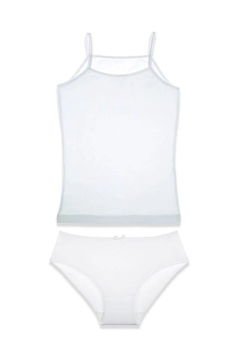 Geniş Askılı Pamuklu Kız Çocuk Atlet Takım Arma Yıldız 7510 - 2