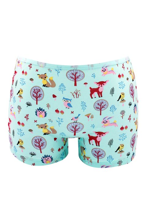 Pamuklu Esnek Lastikli Kız Çocuk Boxer Öts 8236 - Yeşil