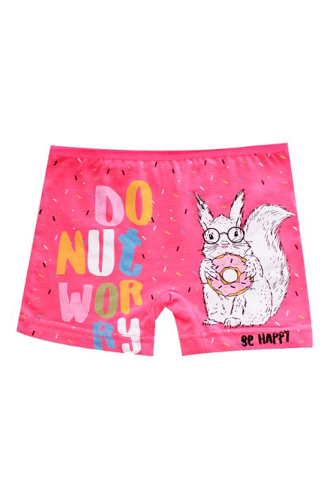 %100 Pamuklu Kız Çocuk Boxer Likralı Öts 8234 - 2