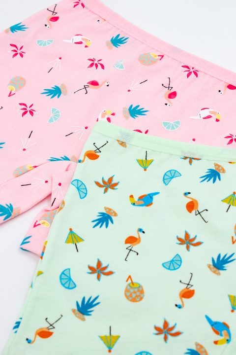 Pamuklu Lastikli Kız Çocuk Boxer Külot Öts 8392 - Yeşil