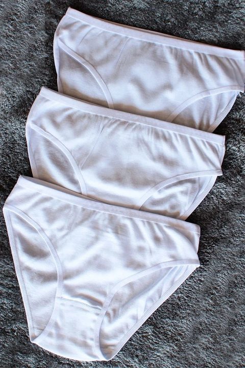 %100 Pamuk Ribana Kız Çocuk Külot 3'lü Paket Arma Yıldız 5532 - 2