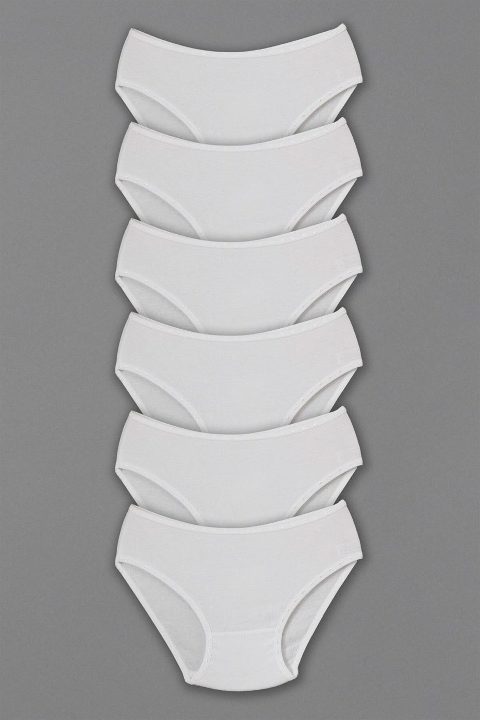 Pamuklu Esnek Bel Lastiği 6'lı Kız Çocuk Külot Arma Yıldız 5532