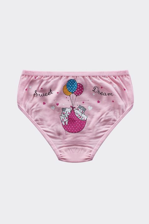 Öts İç Giyim %100 Pamuklu Lastikli Kız Çocuk Külot Öts 8207 - Görsel 4