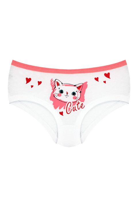 Pamuklu Lastikli Bel Detaylı Kız Çocuk Külot Öts 8216