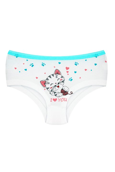 Öts İç Giyim Pamuklu Lastikli Bel Detaylı Kız Çocuk Külot Öts 8216 - Görsel 3