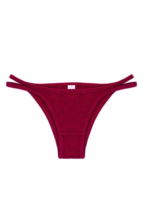 %100 Pamuklu Esnek Bel Lastiği Kız Çocuk Külot Öts 4201 - Bordo