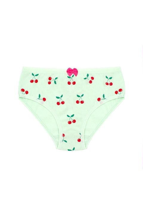 Pamuklu Kiraz Baskılı Kız Çocuk Külotu Öts 8818 - 2