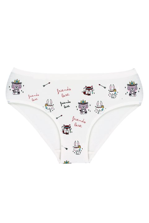 %100 Pamuklu Esnek Bel Lastikli Kız Çocuk Külot Öts 8223 - 2