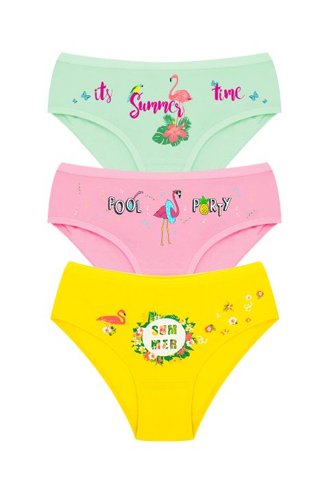 %100 Pamuklu Yumuşak Lastikli Kız Çocuk Külot Öts 8206 - Pembe