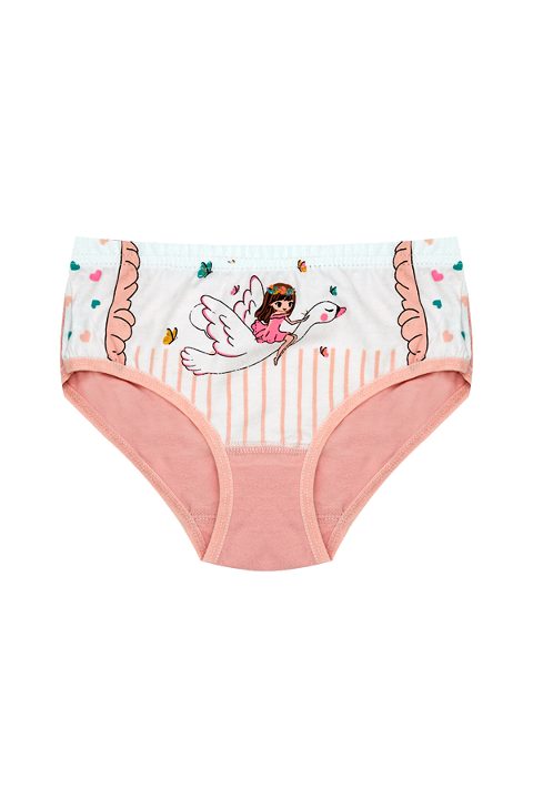 Yüksek Bel Puantiyeli Kız Çocuk Külot Öts 8344 - Somon