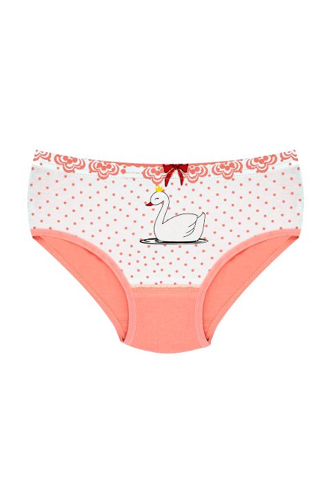 Yüksek Bel Puantiyeli Kız Çocuk Külot Öts 8344 - Somon